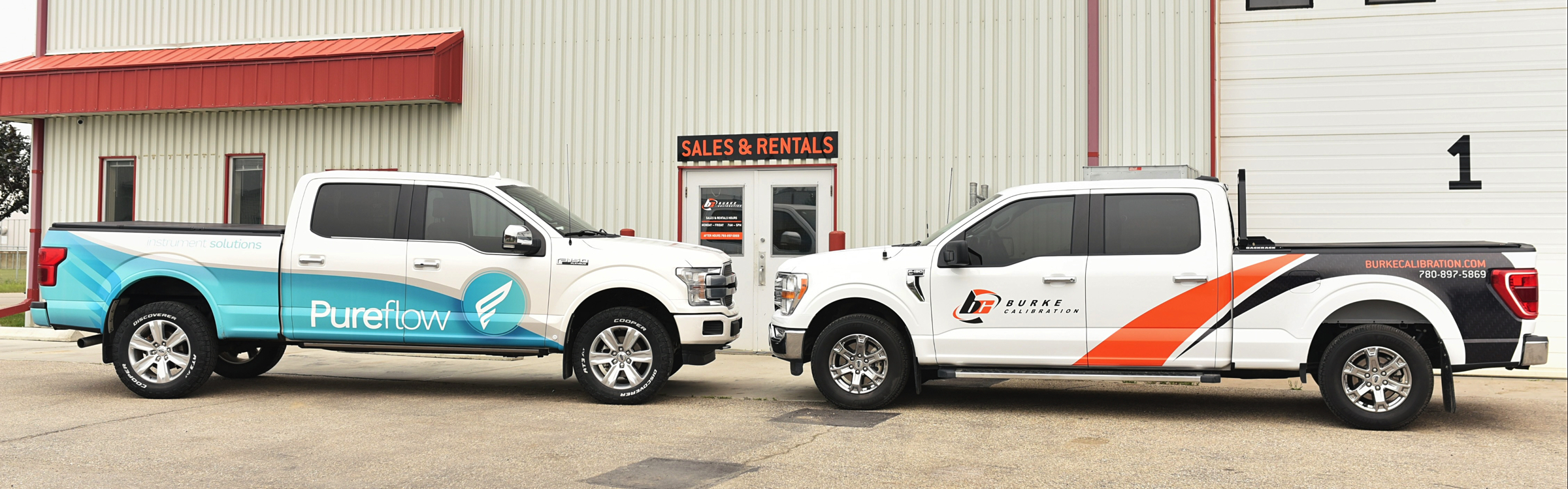 Pureflow Instrument Solutions and Burke Calibration trucks